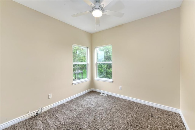 20105 Crestone St, Spring Hill, KS 66083 - unfurnished room with carpet floors, baseboards, and ceiling fan