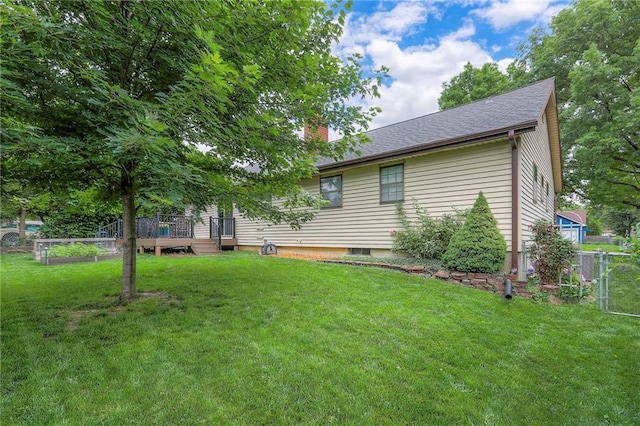 15005 W 94th St, Lenexa, KS 66215 - back of property with a deck and a chimney