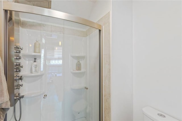 7642 N Atkins Pl, Kansas City, MO 64152 - full bath with toilet and a stall shower