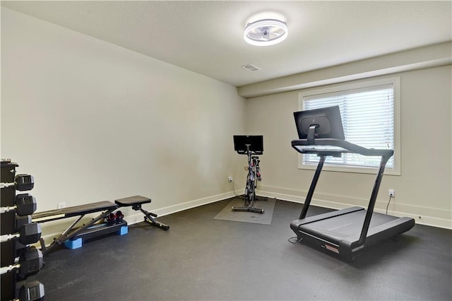 16821 Goddard St, Overland Park, KS 66221 - workout room featuring baseboards