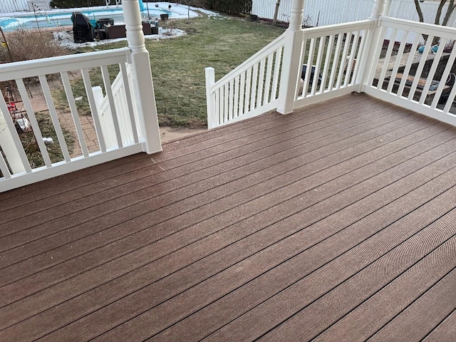 308 E Arrow St, Marshall, MO 65340 - deck featuring a yard
