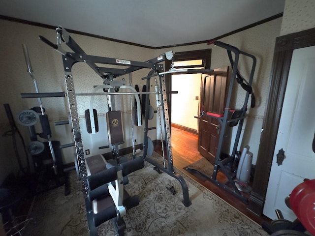 308 E Arrow St, Marshall, MO 65340 - exercise area with ornamental molding