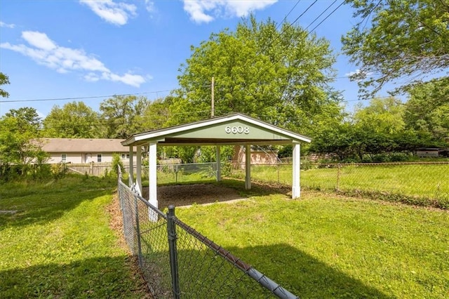 6608 N Edison Ave, Kansas City, MO 64151 - view of yard with a gazebo and a carport