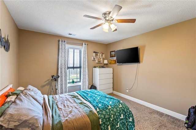 11446 S Longview Rd, Olathe, KS 66061 - carpeted bedroom featuring ceiling fan and a textured ceiling