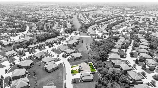 11446 S Longview Rd, Olathe, KS 66061 - aerial view of residential area featuring property parcel outlined