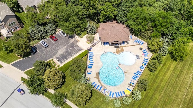 11446 S Longview Rd, Olathe, KS 66061 - drone / aerial view of a pool