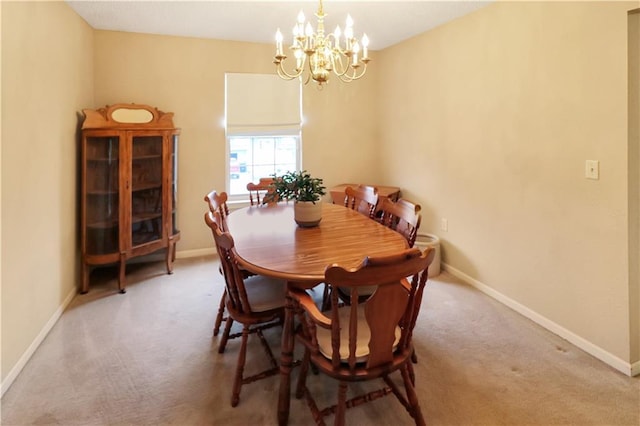 156 SE 1181st Rd, Knob Noster, MO 65336 - carpeted dining room with a chandelier and baseboards