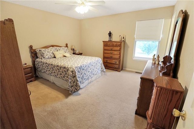 156 SE 1181st Rd, Knob Noster, MO 65336 - bedroom with light colored carpet, a ceiling fan, and baseboards