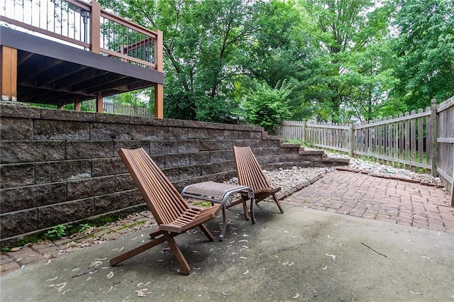 13008 Fontana St, Leawood, KS 66209 - fenced backyard featuring a patio