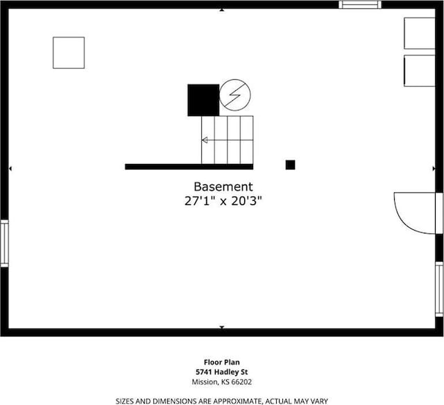 5741 Hadley St, Merriam, KS 66202 - room layout