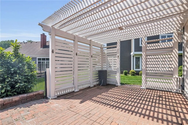 12428 Cambridge Cir, Leawood, KS 66209 - view of patio featuring a pergola