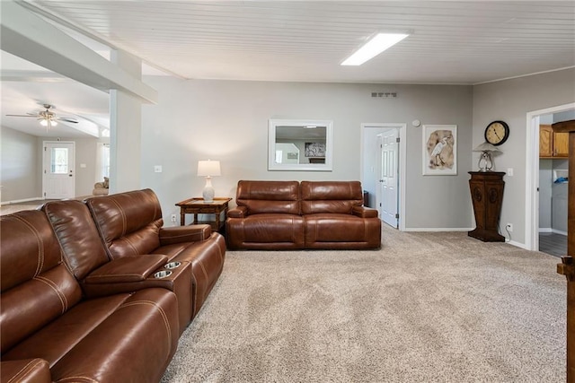 3906 Oo Hwy, Odessa, MO 64076 - carpeted living area with ceiling fan and baseboards