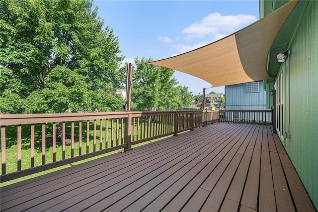 212 Hampton Dr, Smithville, MO 64089 - view of wooden deck
