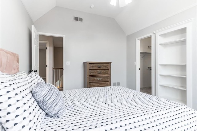 13310 W 129th St, Overland Park, KS 66213 - bedroom with vaulted ceiling, a walk in closet, and a closet