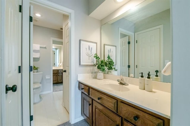 13310 W 129th St, Overland Park, KS 66213 - bathroom with vanity, toilet, and baseboards