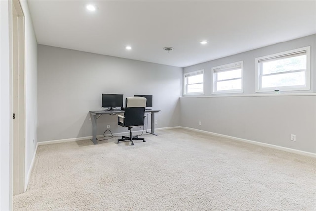 13310 W 129th St, Overland Park, KS 66213 - office with carpet, baseboards, and recessed lighting