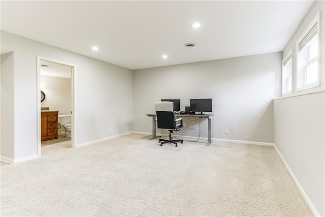 13310 W 129th St, Overland Park, KS 66213 - office area with carpet, recessed lighting, and baseboards