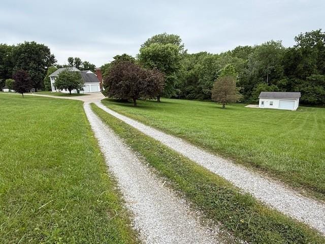 5604 Pleasant Ave, Saint Joseph, MO 64503 - view of property's community with driveway, a lawn, and a garage