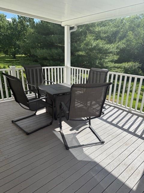 5604 Pleasant Ave, Saint Joseph, MO 64503 - deck with outdoor dining area