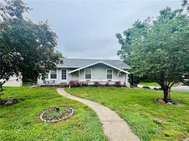 1 N Vine View St, Platte City, MO 64079 - view of front facade featuring a front lawn and roof with shingles