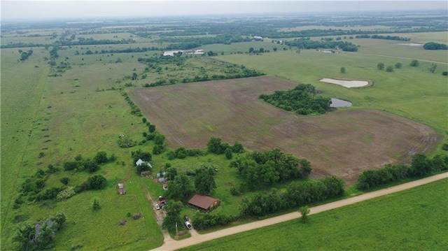 4691 New Hampshire Rd, Bronson, KS 66716 - aerial view of property and surrounding area featuring rural landscape