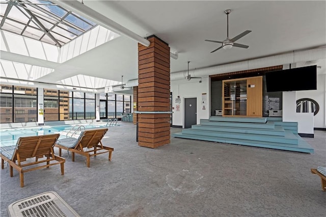 700 E 8th St Unit 11T, Kansas City, MO 64106 - view of patio / terrace featuring a ceiling fan