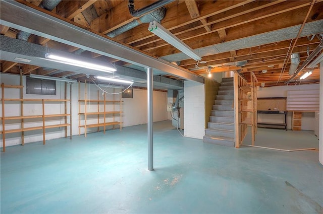 8811 W 66th Ter, Mission, KS 66202 - unfinished below grade area with stairway