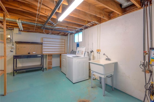 8811 W 66th Ter, Mission, KS 66202 - basement with washer and clothes dryer