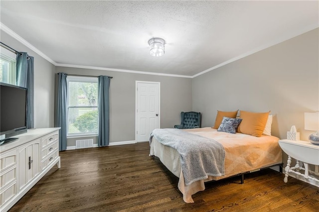 10100 E Sheley Rd, Independence, MO 64052 - bedroom with dark wood-style floors, crown molding, and baseboards