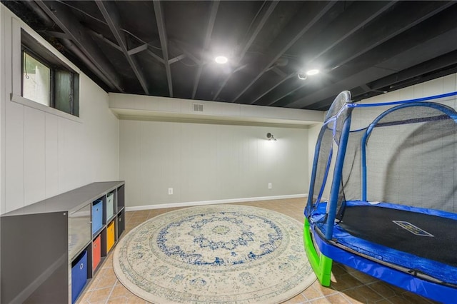 10100 E Sheley Rd, Independence, MO 64052 - finished basement with tile patterned floors