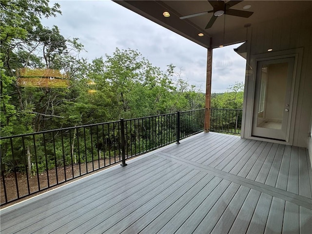 22428 W 90th Ter, Lenexa, KS 66227 - wooden terrace featuring ceiling fan