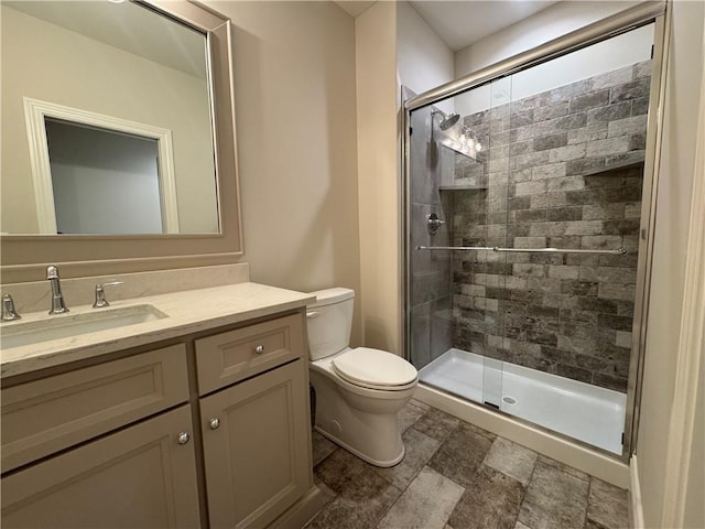 22428 W 90th Ter, Lenexa, KS 66227 - bathroom with toilet, vanity, and a shower stall
