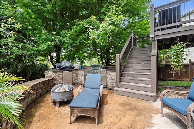 24901 W 91st Pl, Lenexa, KS 66227 - view of patio with stairway