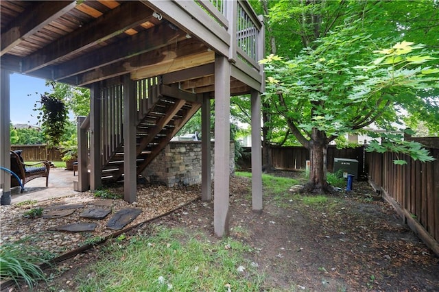 24901 W 91st Pl, Lenexa, KS 66227 - fenced backyard featuring stairway and a patio