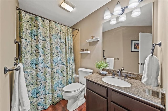 2051 W 139th Ter, Leawood, KS 66224 - full bath featuring wood finished floors, vanity, and curtained shower