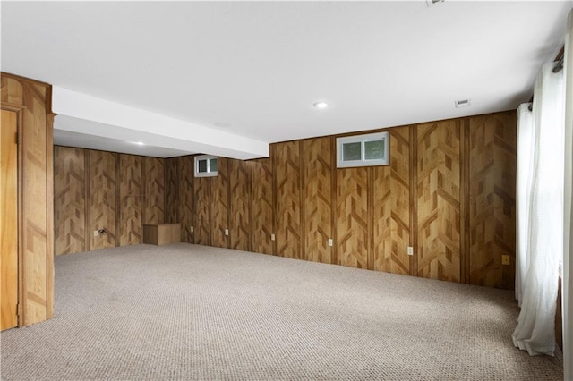 210 Murray Rd, Lees Summit, MO 64081 - finished basement featuring carpet and wood walls