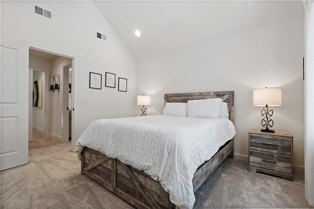 15318 W 172nd Pl, Olathe, KS 66062 - carpeted bedroom featuring vaulted ceiling, baseboards, and recessed lighting
