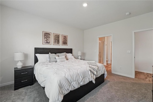 7708 NE 107th Ter, Kansas City, MO 64157 - bedroom featuring carpet, baseboards, and recessed lighting