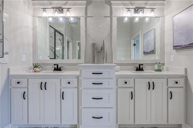 17162 S Hall St, Olathe, KS 66062 - bathroom with vanity and a stall shower