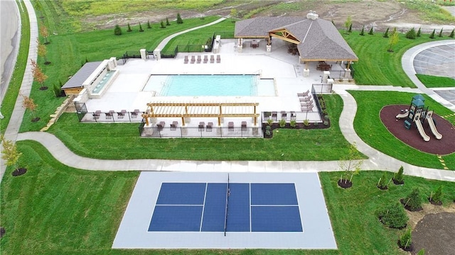 17162 S Hall St, Olathe, KS 66062 - view of subject property featuring a pool area