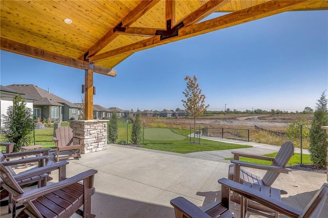 17162 S Hall St, Olathe, KS 66062 - view of patio / terrace featuring a residential view