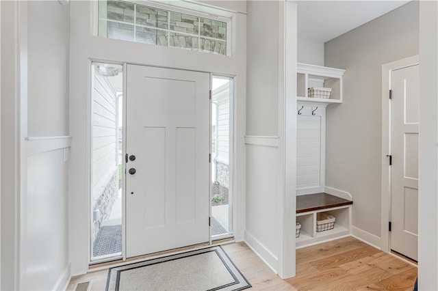 17162 S Hall St, Olathe, KS 66062 - foyer entrance with light wood-style flooring and baseboards