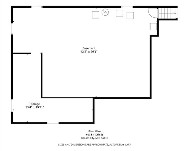 607 E 110th St, Kansas City, MO 64131 - floor plan / room layout