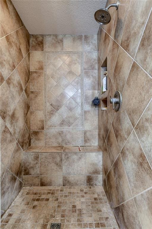 25005 W 85th Ter, Lenexa, KS 66227 - bathroom with tiled shower and a textured ceiling