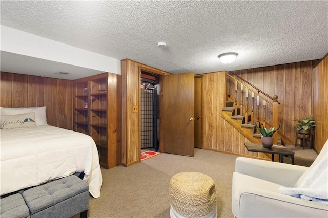 215 SE Country Ln, Lees Summit, MO 64063 - bedroom with wooden walls and carpet flooring