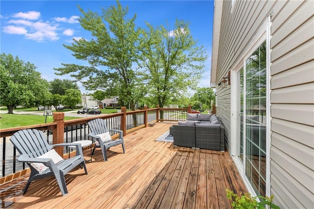 530 Nipper Ln, Leavenworth, KS 66048 - deck with an outdoor living space