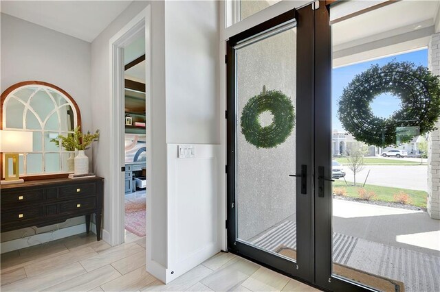 10300 W 174th St, Overland Park, KS 66221 - entryway with healthy amount of natural light and french doors