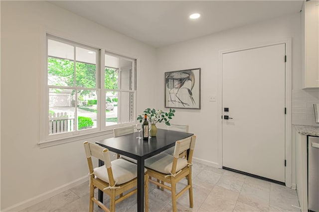 4300 W 112th St, Leawood, KS 66211 - dining room featuring baseboards and recessed lighting