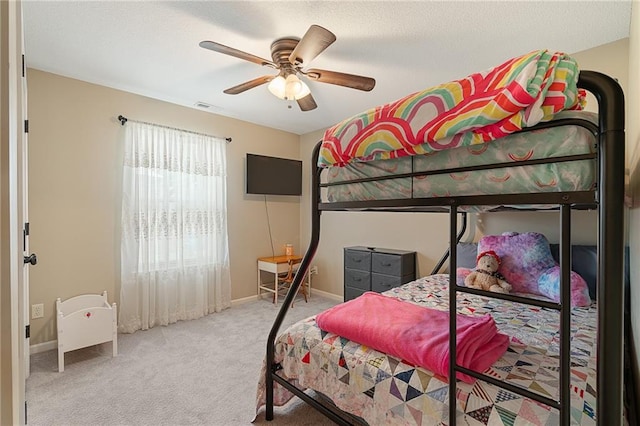 1611 NW Creekland Dr, Grain Valley, MO 64029 - bedroom with carpet, baseboards, and ceiling fan