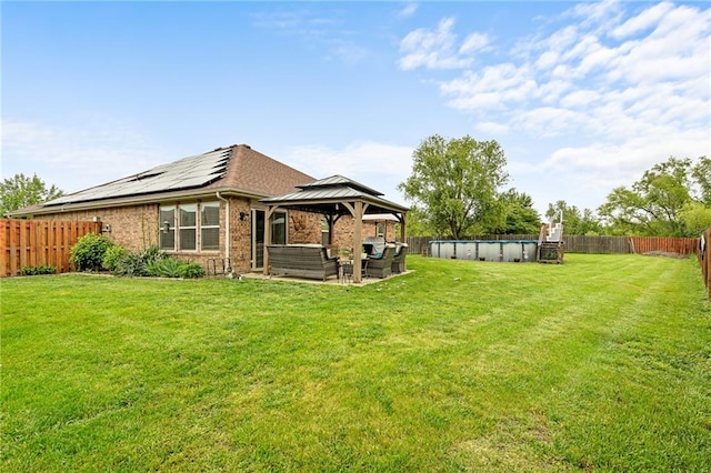 1611 NW Creekland Dr, Grain Valley, MO 64029 - view of yard with a gazebo and an outdoor hangout area